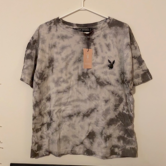 MISSGUIDED Charcoal Playboy Tee - Picture 1 of 2